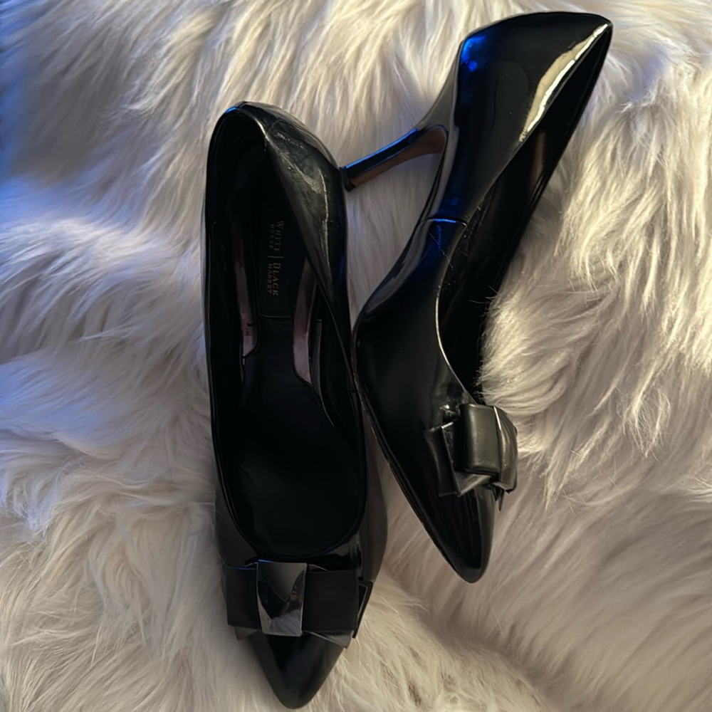 WHBM patent leather pumps